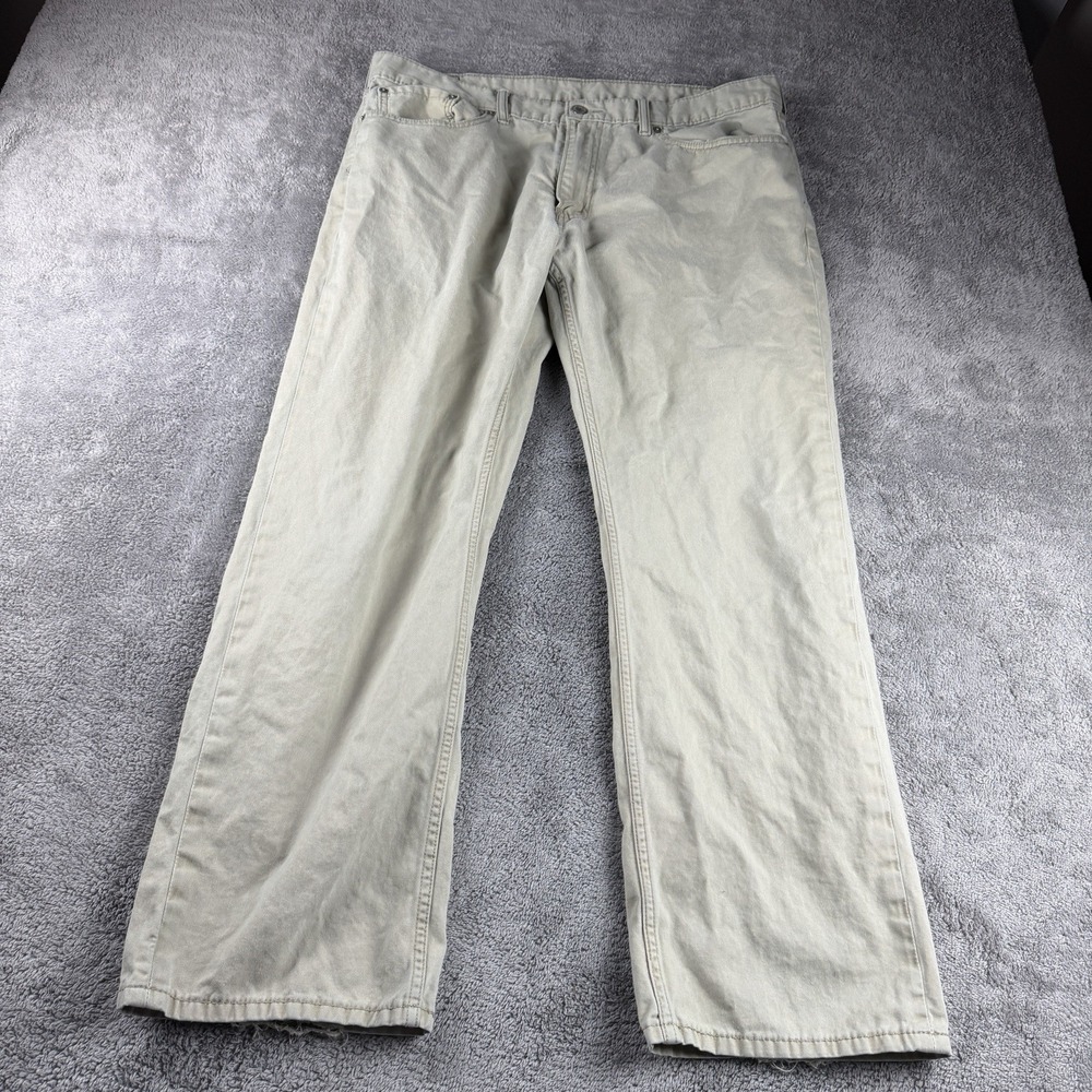 Levis 559 Relaxed Straight Fit Jeans Mens 38x30 Beige Mid Rise